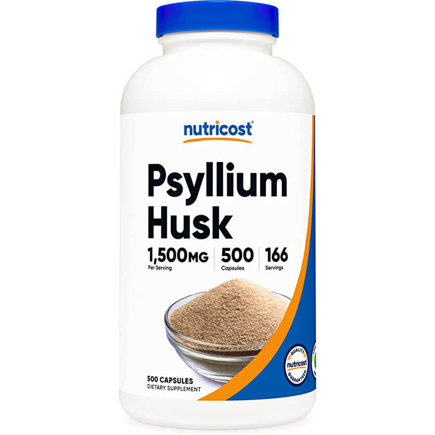 Псиллиум Nutricost, 500 капсул биодобавка псиллиум psyllium husks fiber 200 капсул