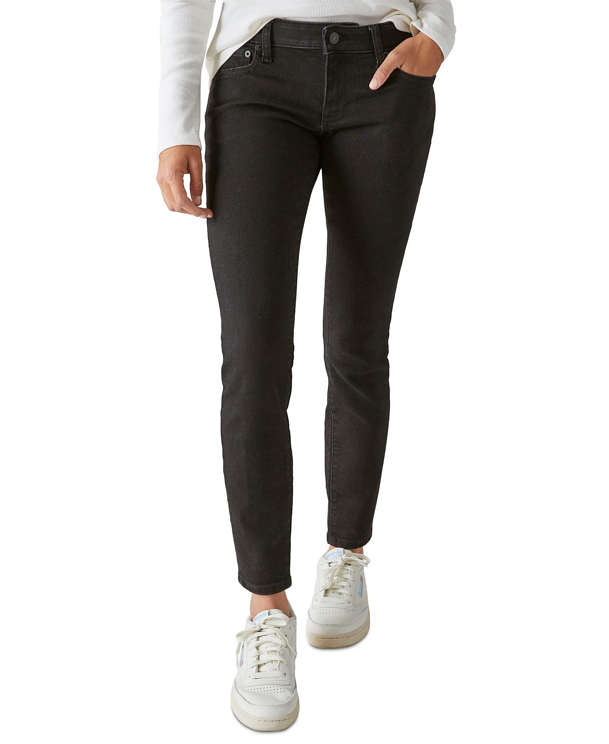 Женские джинсы-скинни lizzie с низкой посадкой Lucky Brand, мульти цена и фото