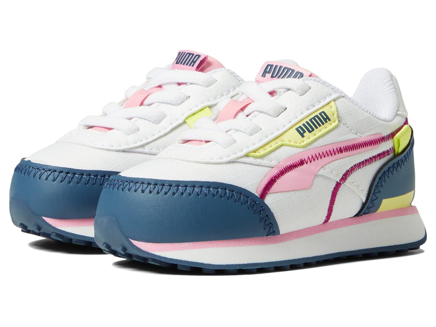

Кроссовки для новорожденных Puma Future Rider Twofold Alternate Closure, бело-синий