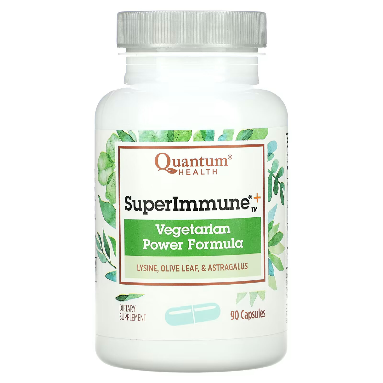Quantum Health, Супер Иммун+, мощная вегетарианская формула продукт, 90 капсул