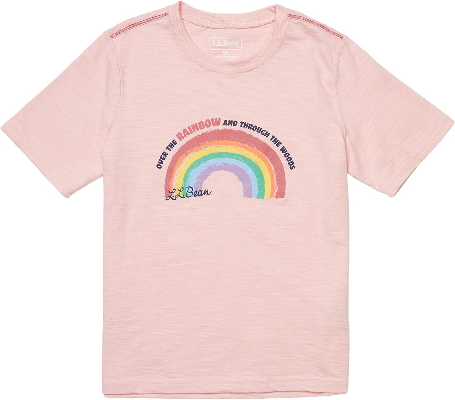 

Футболка L.L.Bean Graphic Tee Glow in the Dark, цвет Blush Rainbow