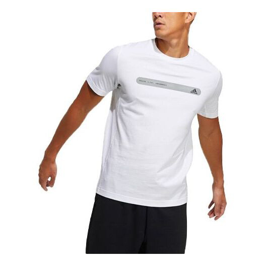 

Футболка Adidas The Tee Ref Bar Logo Printing Round Neck Short Sleeve White, Белый