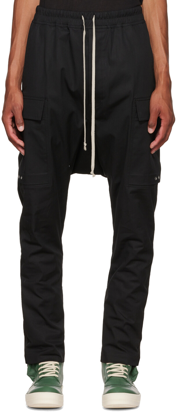 

Черные длинные брюки карго Rick Owens