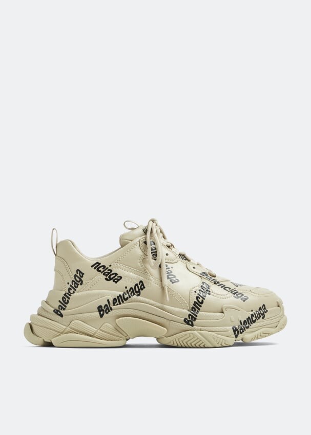 

Кроссовки BALENCIAGA Triple S Logotype sneakers, бежевый