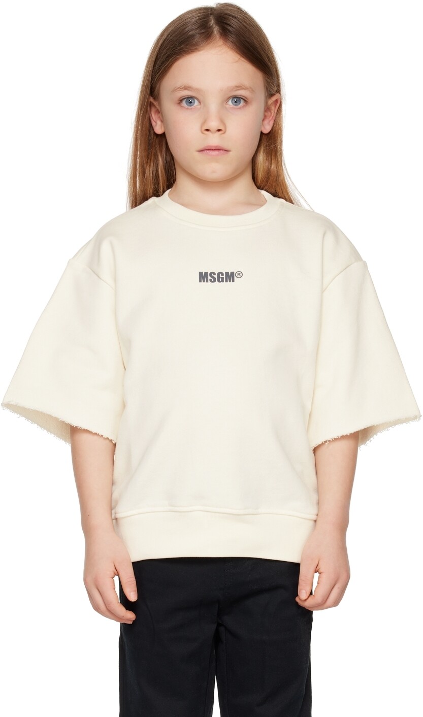 

Детская толстовка с принтом Off-White MSGM Kids