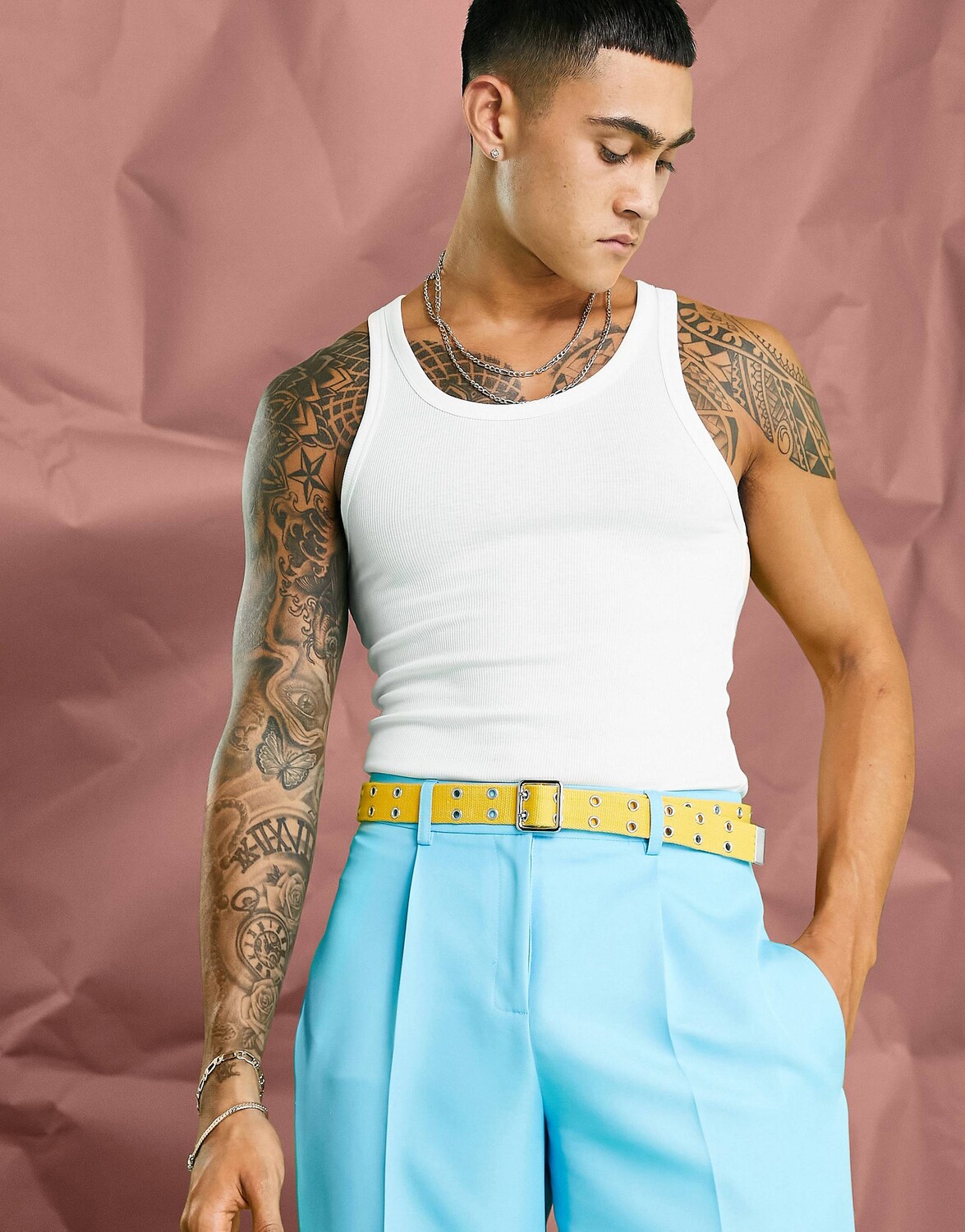 

Оранжевый ремень с тесьмой ASOS DESIGN