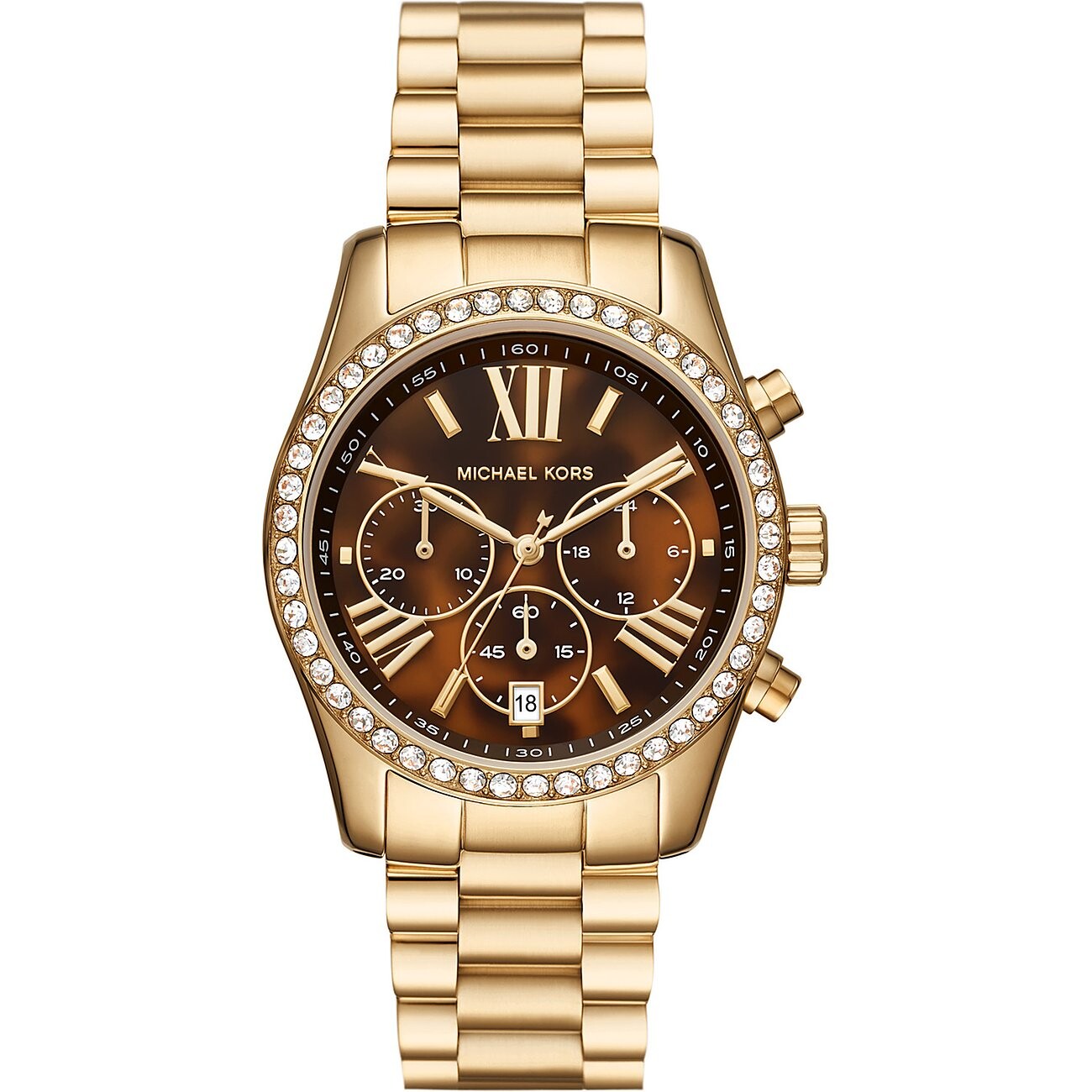 

Часы наручные Michael Kors Lexington Pavé Gold-Tone, золотистый
