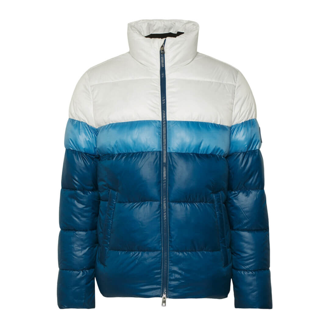

Пуховик Michael Kors Hooded Down, белый/голубой/синий