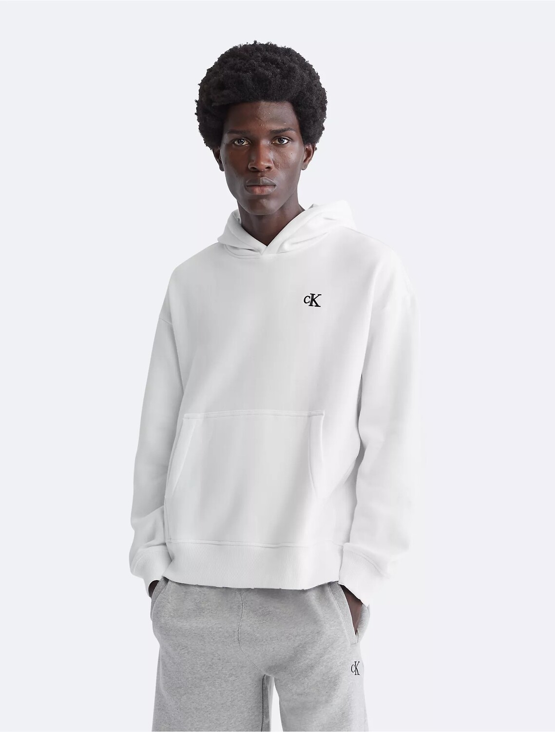 

Толстовка Calvin Klein Relaxed Fit Archive Logo Fleece, белый