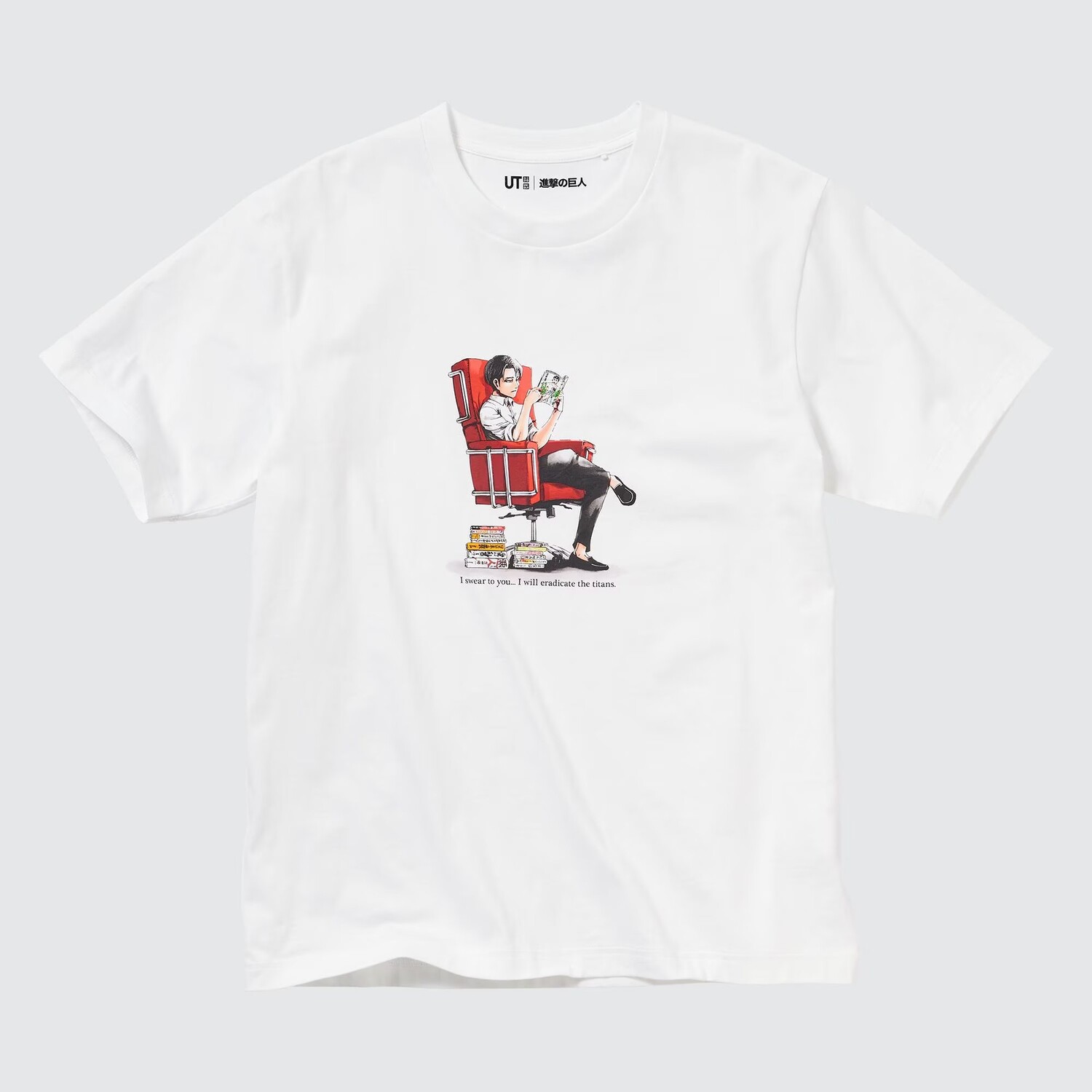 

Футболка Uniqlo UT Attack on Titan (Levi Ackerman), белый