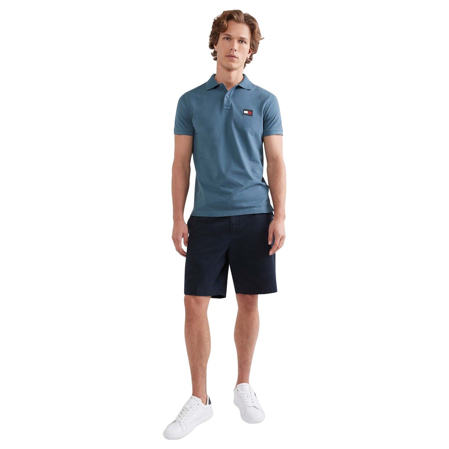 

Поло Tommy Hilfiger Slim Fit Undercollar, темно-голубой