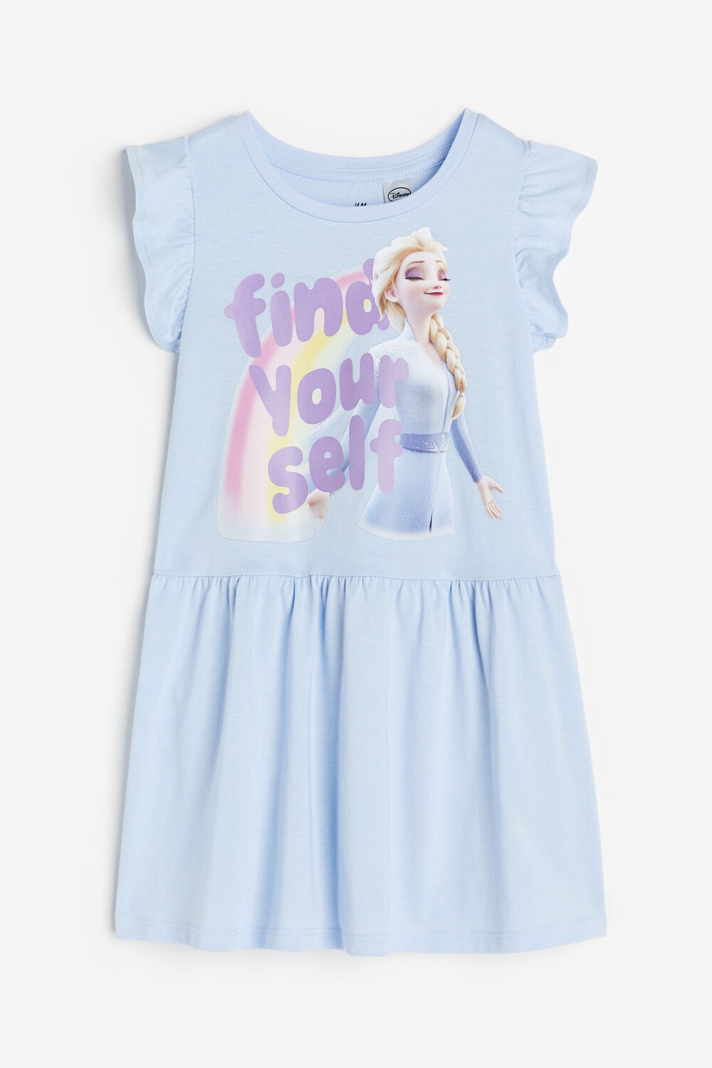 

Платье H&M Kids Printed Cotton Frozen, голубой