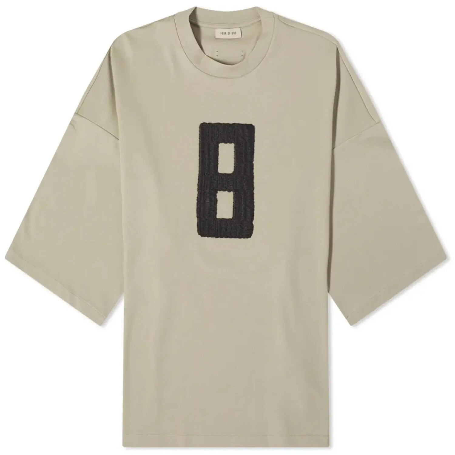 

Футболка Fear of God Embroidered 8 Milano, серо-бежевый, Серый