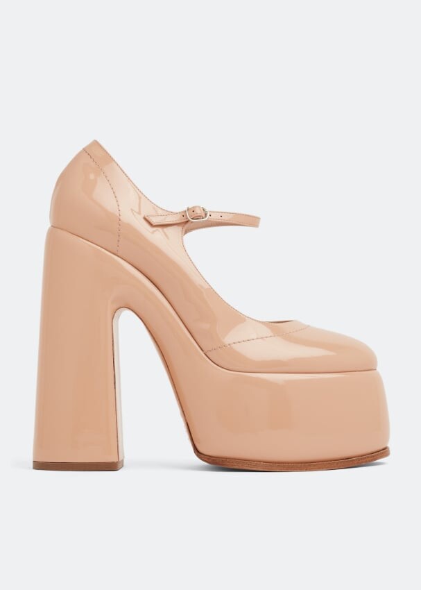 

Туфли CASADEI Rock platform pumps, бежевый