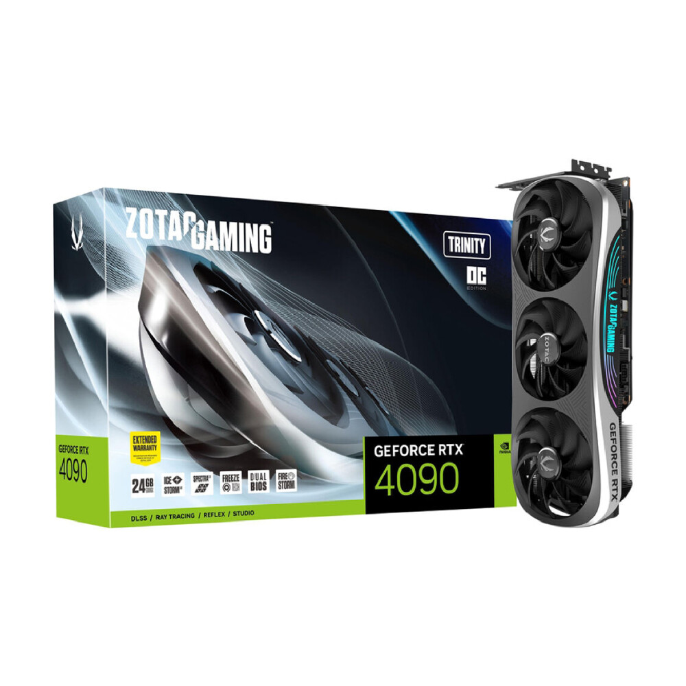 

Видеокарта ZOTAC GeForce RTX 4090 Trinity OC, 24 ГБ, черный
