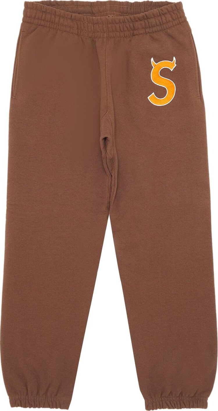 

Спортивные брюки Supreme S Logo Sweatpant 'Brown', коричневый