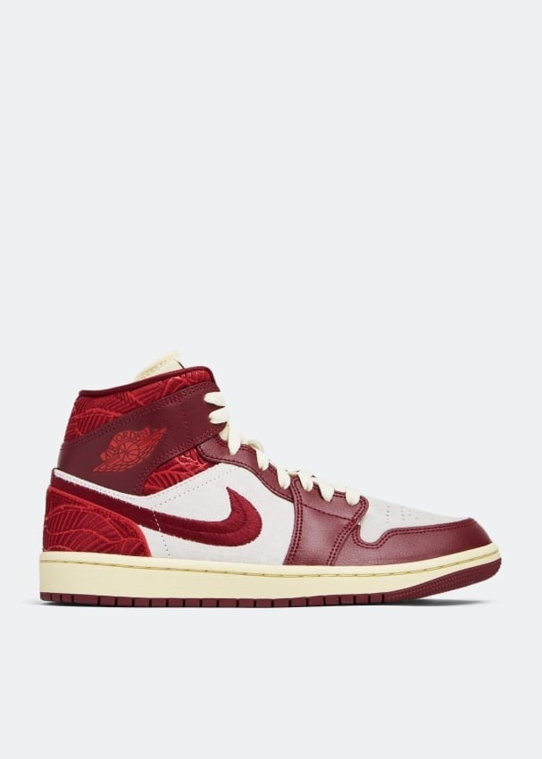 

Кроссовки NIKE Air Jordan 1 Mid SE 'Tiki Leaf' sneakers, красный