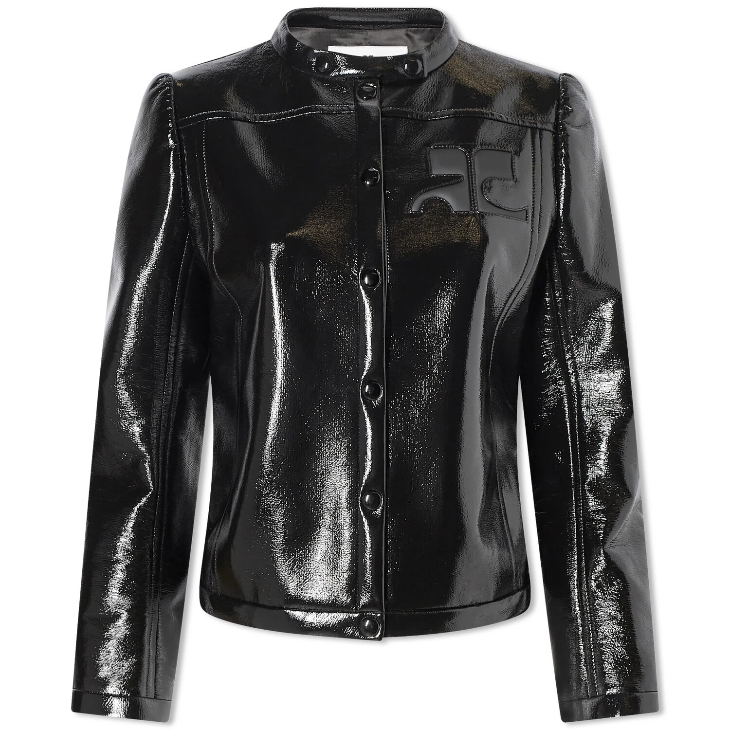 

Куртка Courrèges Iconic Vinyl Biker, черный