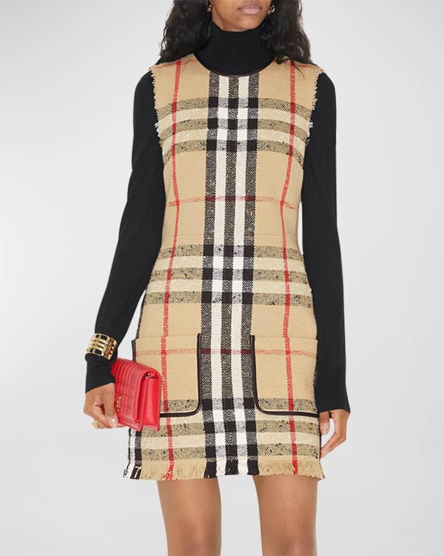 

Платье прямого кроя в клетку Macy с накладными карманами Burberry