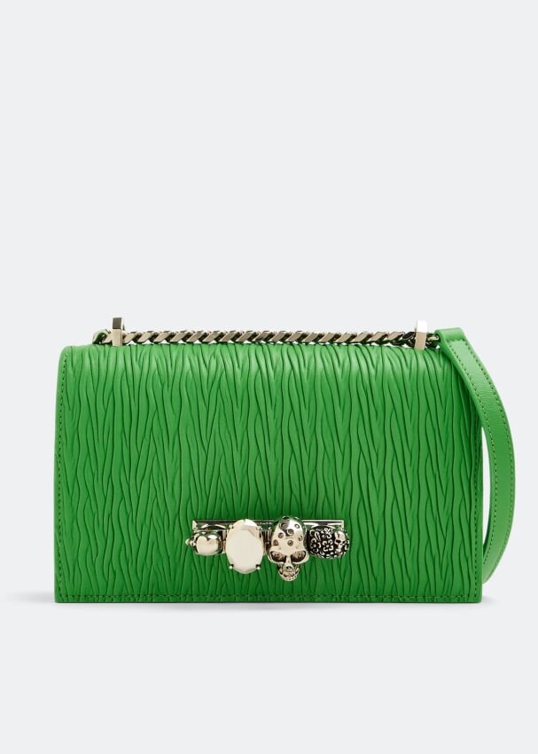 

Сумка кросс-боди ALEXANDER MCQUEEN Jewelled satchel, зеленый