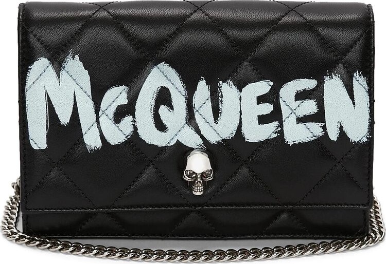 

Сумка Alexander Mcqueen Small Skull Bag Black/Ivory, черный