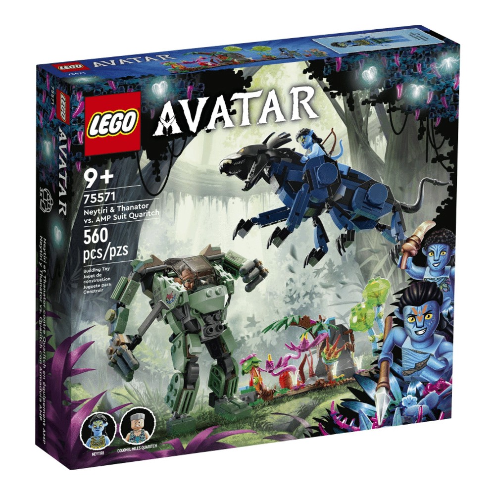 цена Конструктор LEGO Avatar Neytiri & Thanator vs. AMP Suit Quaritch 75571, 560 деталей