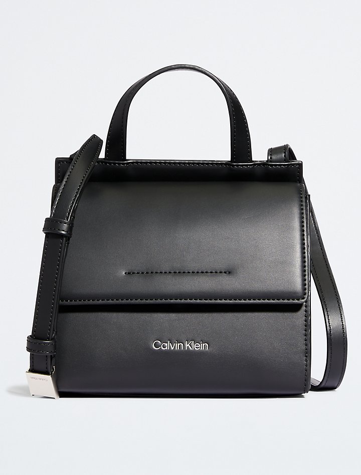 Calvin klein frame top handle outlet bag