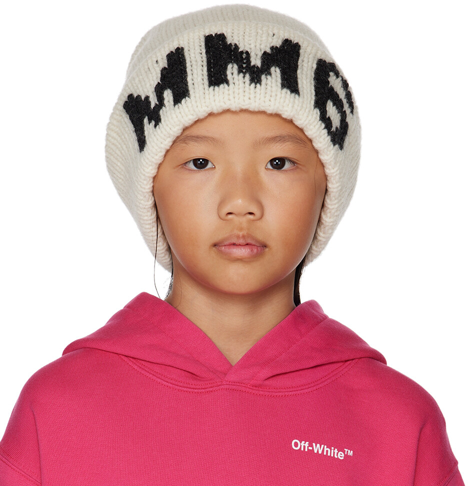 

Детская шапка с логотипом Off-White MM6 Maison Margiela