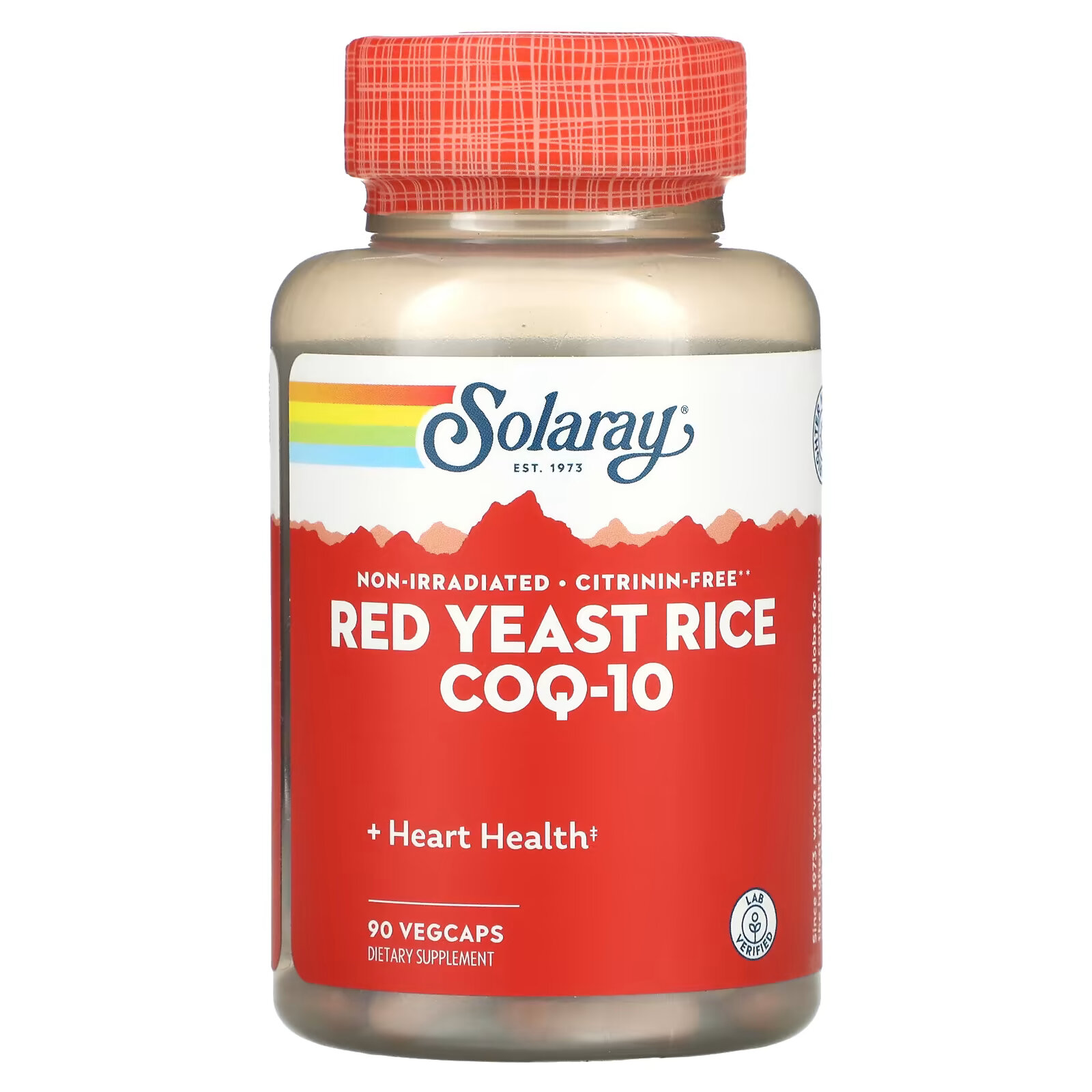 Solaray, Красный дрожжевой рис + коэнзим Q10, 90 вегетарианских капсул красный дрожжевой рис cholesterice 90 капсул bluebonnet nutrition