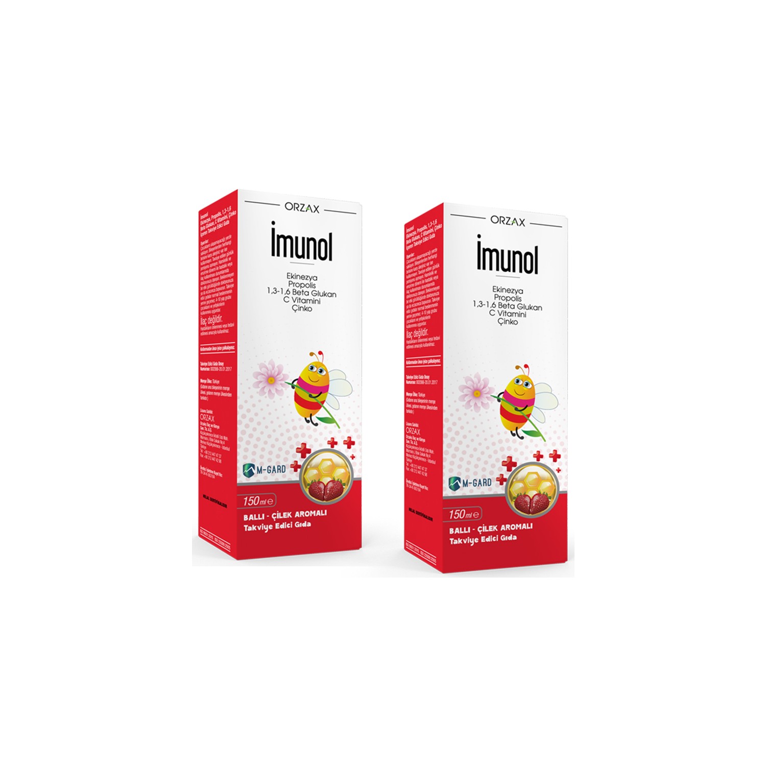 Сироп Orzax Imunol, 2 флакона по 150 мл витамины phenomax defense с витамином с цинком и прополисом pharmex