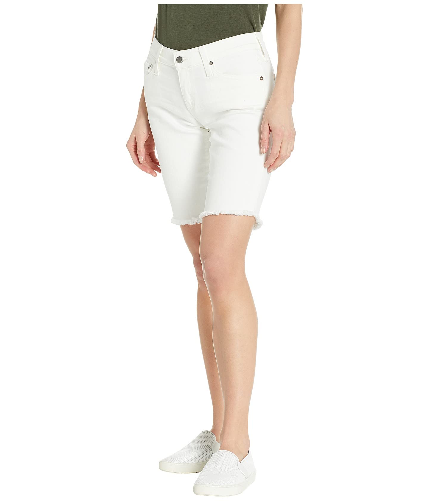 AG Adriano Goldschmied Nikki Shorts in 1 Year Tonal White