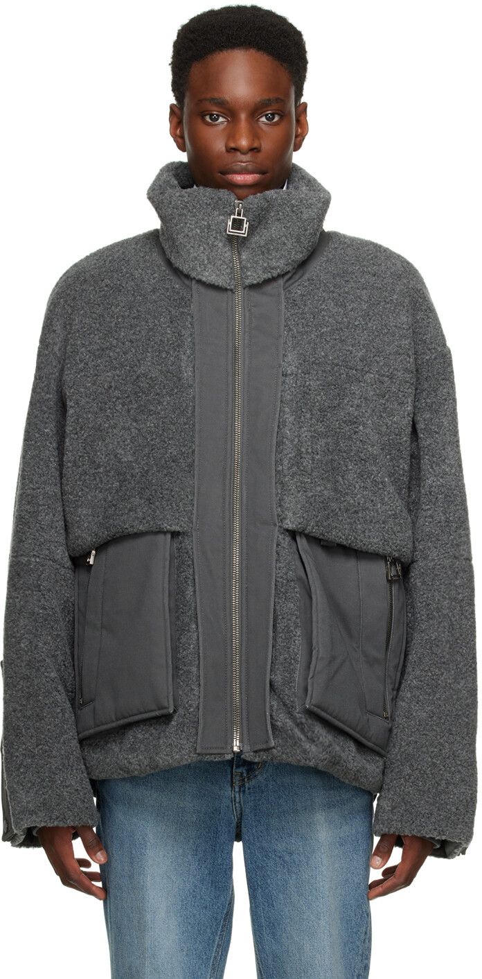 

Эксклюзивная серая куртка SSENSE Wooyoungmi