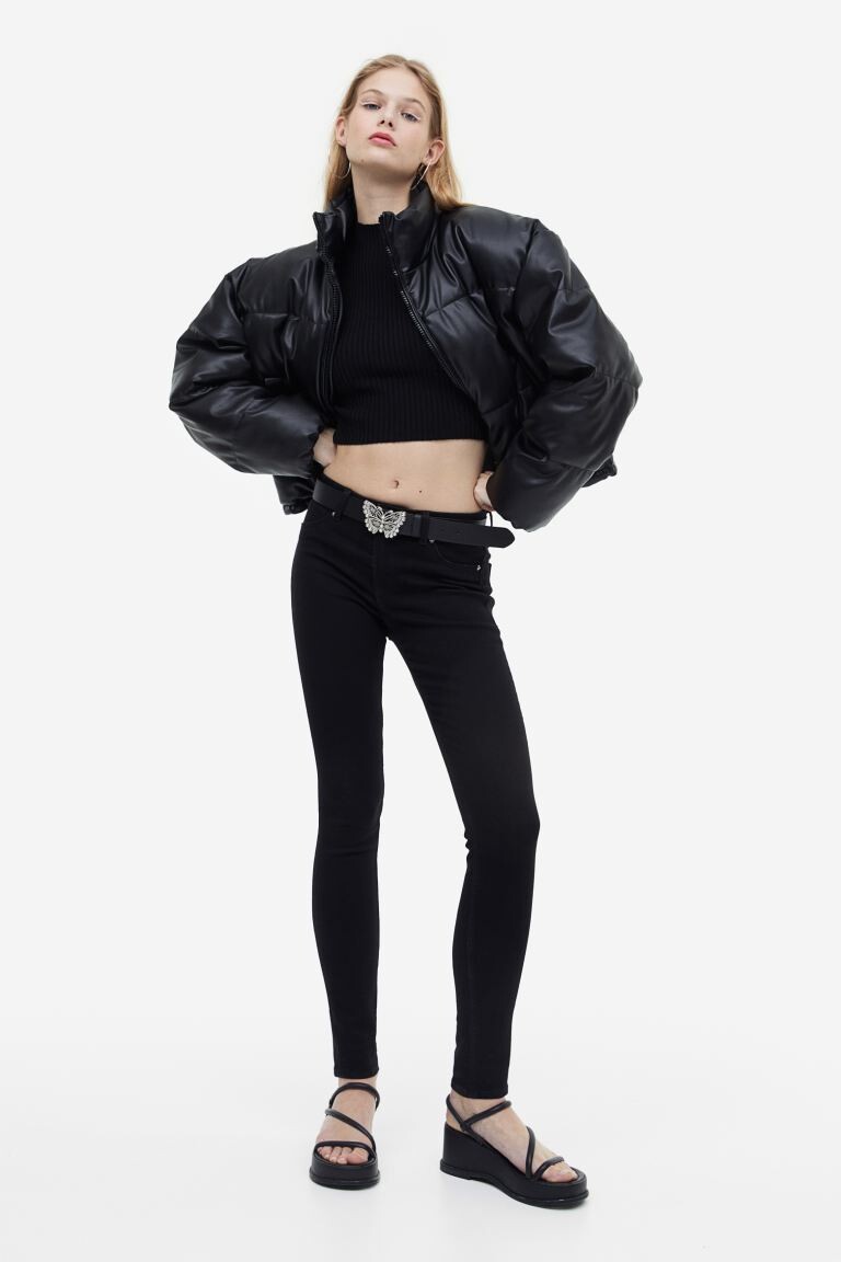 

Джинсы скинни с низким вырезом H&M, черный