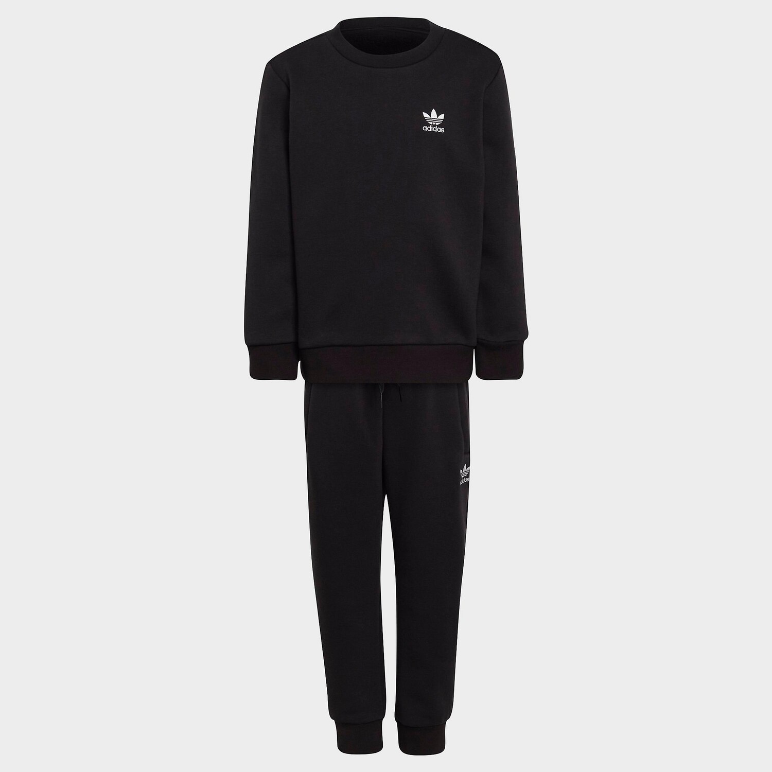 

Толстовка с круглым вырезом и брюки для бега adidas Originals для маленьких детей Adicolor, черный