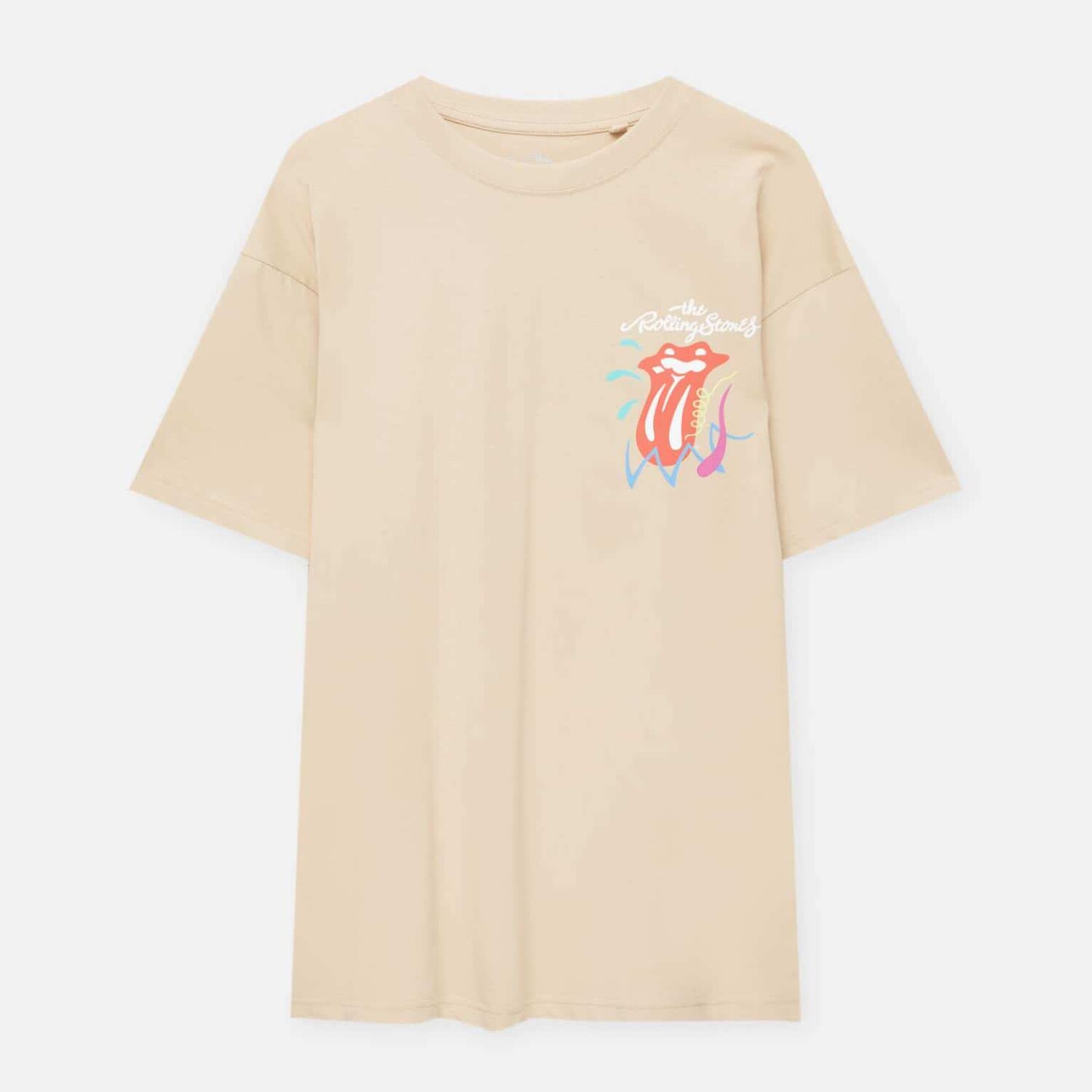 

Футболка Pull&Bear The Rolling Stones, бежевый