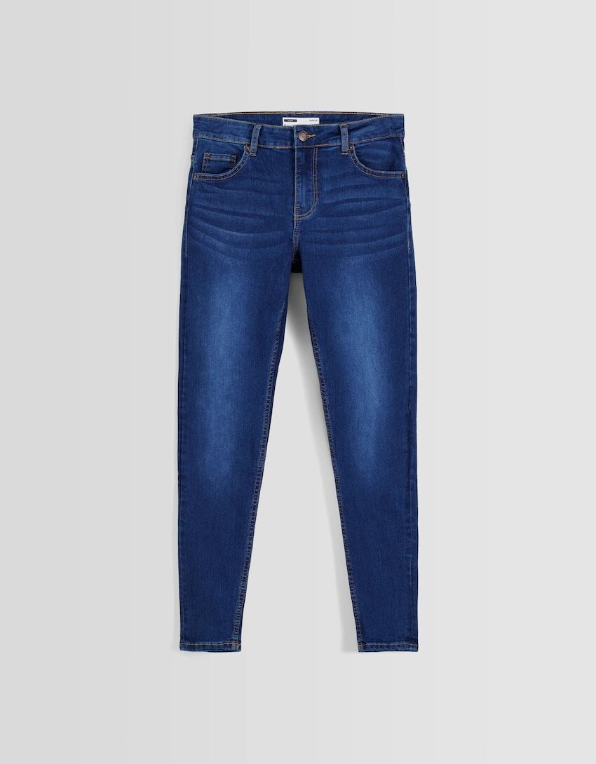 

Джинсы Bershka Push-up skinny, голубой