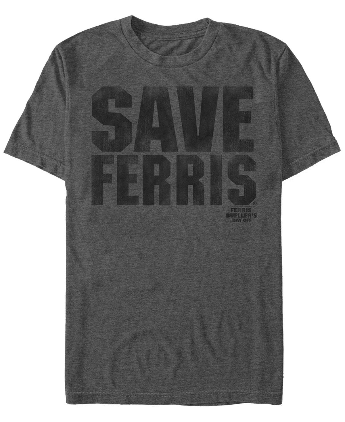 Мужская футболка с коротким рукавом save ferris text с эффектом потертости Fifth Sun, темно-серый