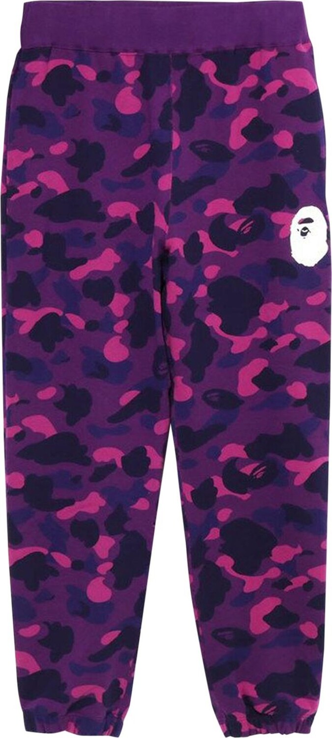 BAPE Color Camo Wide Fit Sweat Pants Purple