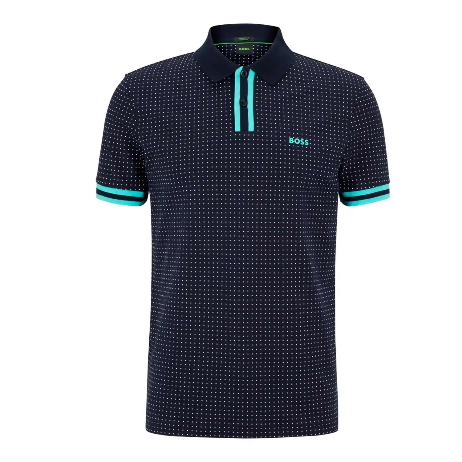 

Рубашка-поло Hubo Boss Regular-fit In Stretch-cotton Pique, темно-синий