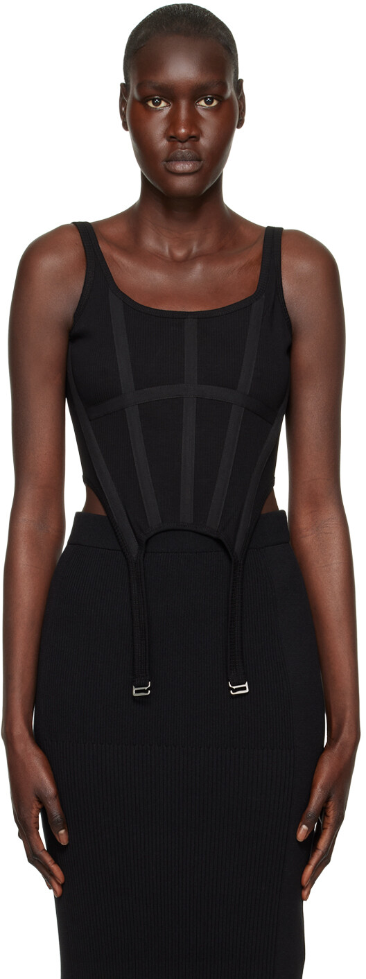 

Черная майка с корсетом Combat Dion Lee