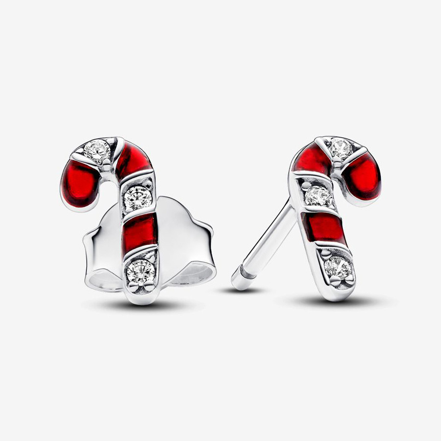 

Серьги Pandora Sparkling Red Candy Cane, красный