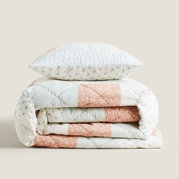 

Одеяло лоскутное хлопковое Zara Home Cotton Patchwork, мультиколор