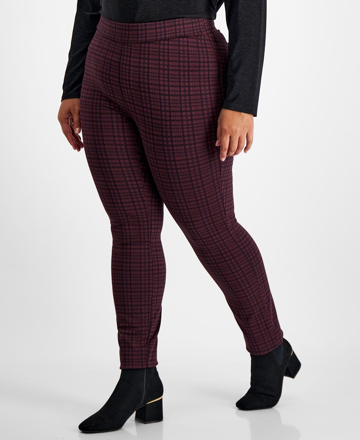 

Брюки большого размера в клетку, созданные для macy's Style & Co, мульти