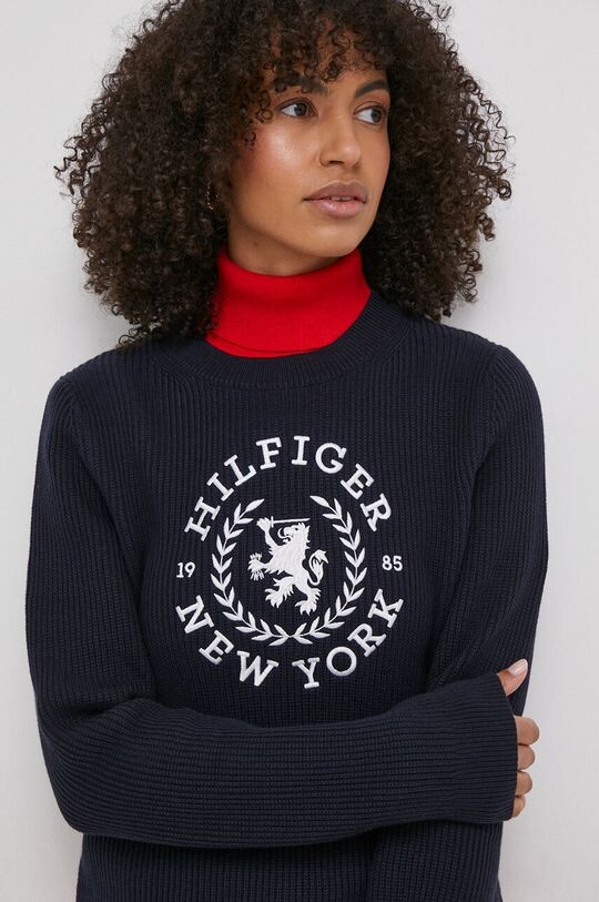 

Хлопковый свитер Tommy Hilfiger, темно-синий