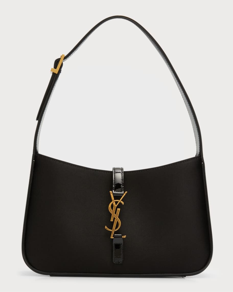 

Сумка на плечо Le 5A7 из атласа и лакированной кожи Saint Laurent