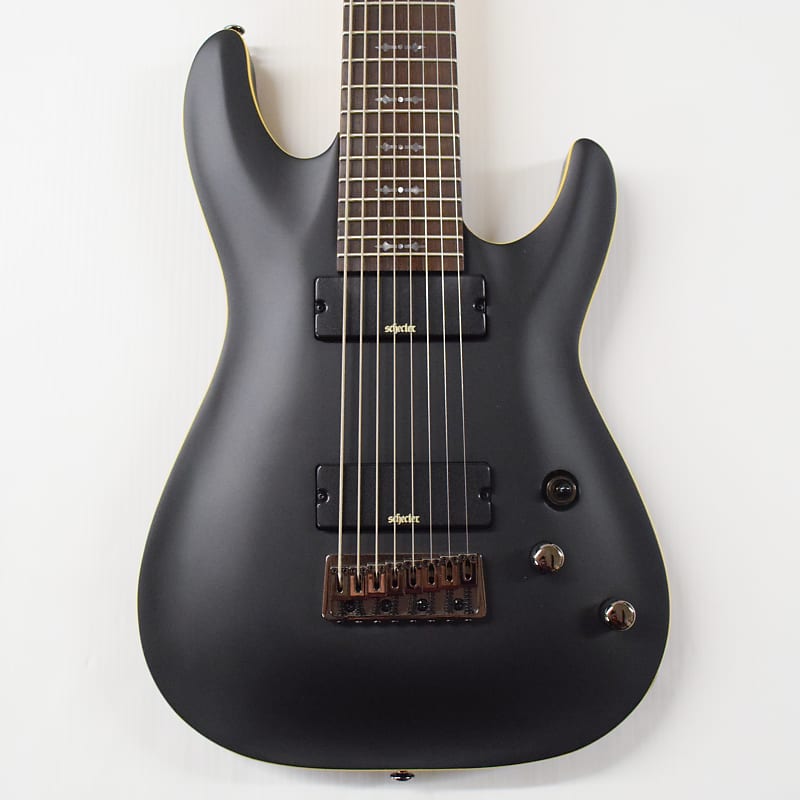 цена Электрогитара Schecter Guitar Research Demon-8 8-String Electric Guitar - Satin Aged Black