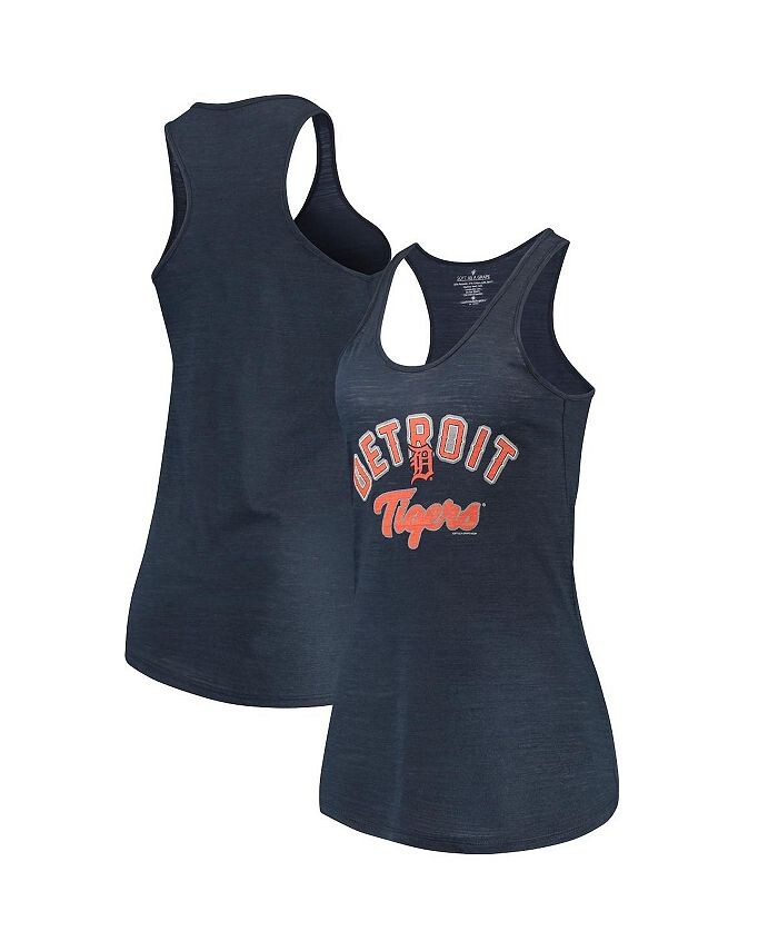 

Женская темно-синяя майка Detroit Tigers Multicount Racerback Soft As A Grape, синий