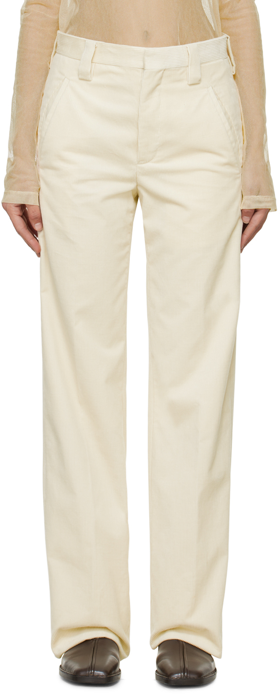 Белоснежные брюки со складками Rier