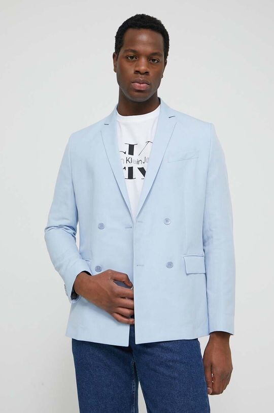 

Куртка из смесового льна Calvin Klein, синий