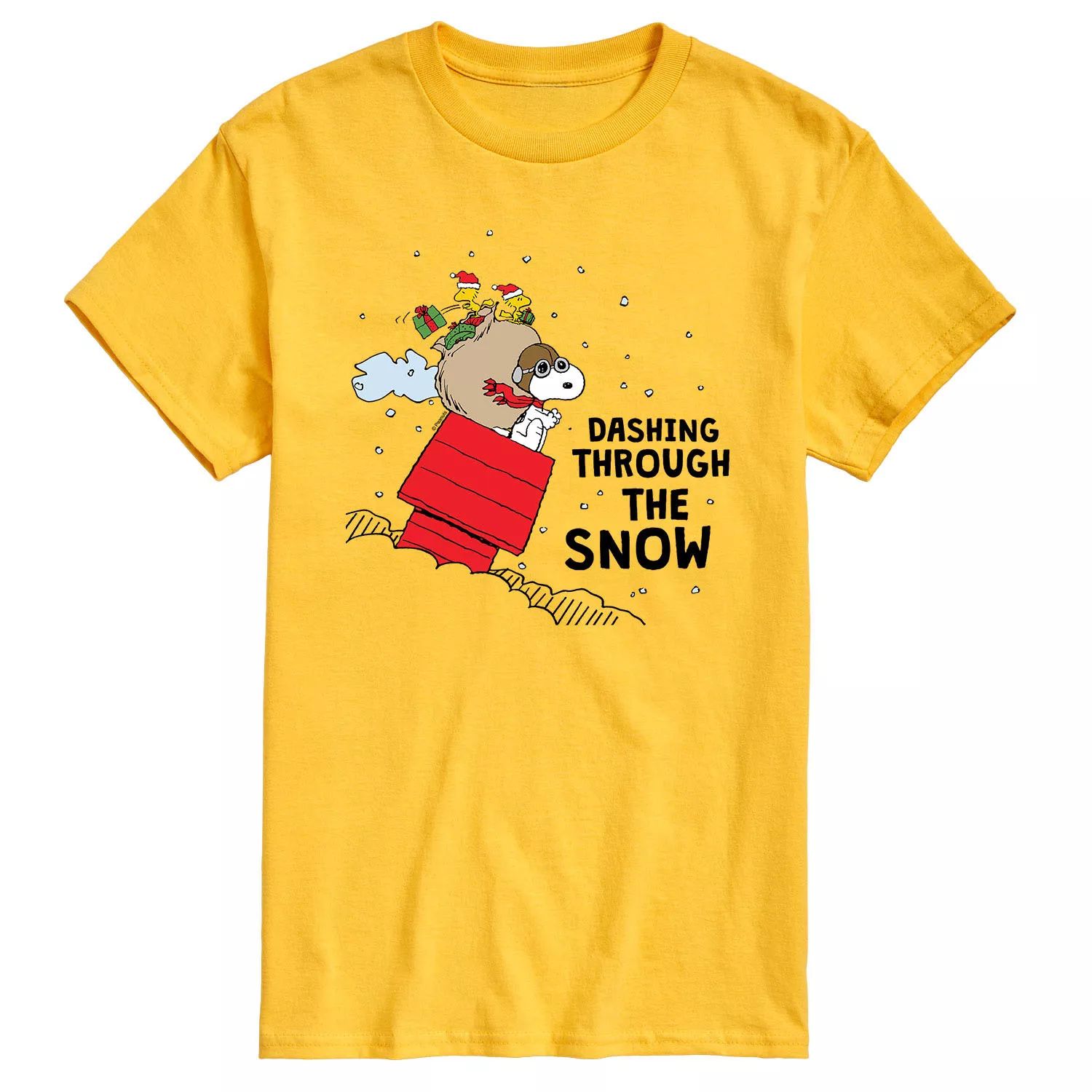 Мужская футболка Peanuts Dashing Through Snow Licensed Character